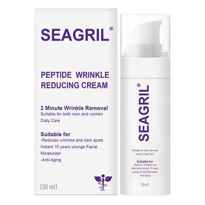 SEAGRIL-PEPTIDE  Wrinkle Reducing Cream contains 12 different peptides (eliminates wrinkles in 1 minute)