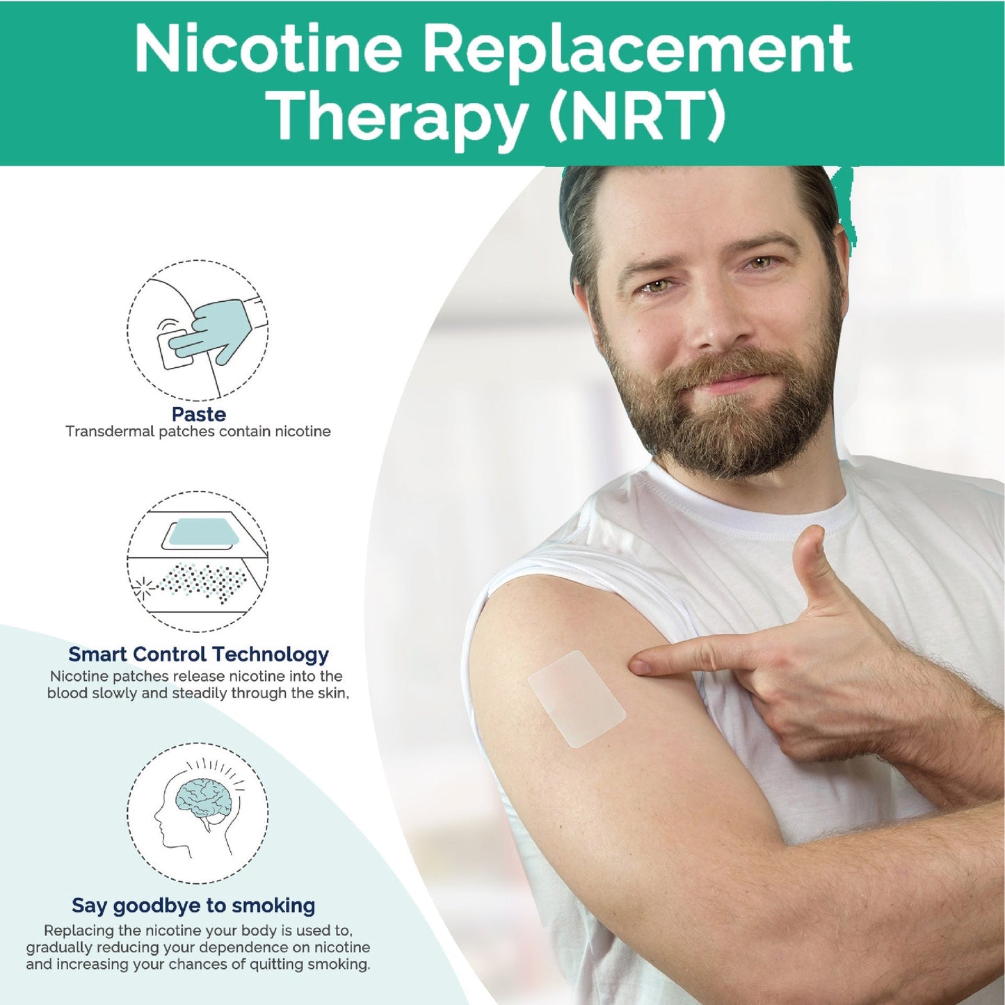 Nicotine Replacement Therapy (NRT) Stop Smoking Patch Lets You Quit Smoking Completely in 2 Months