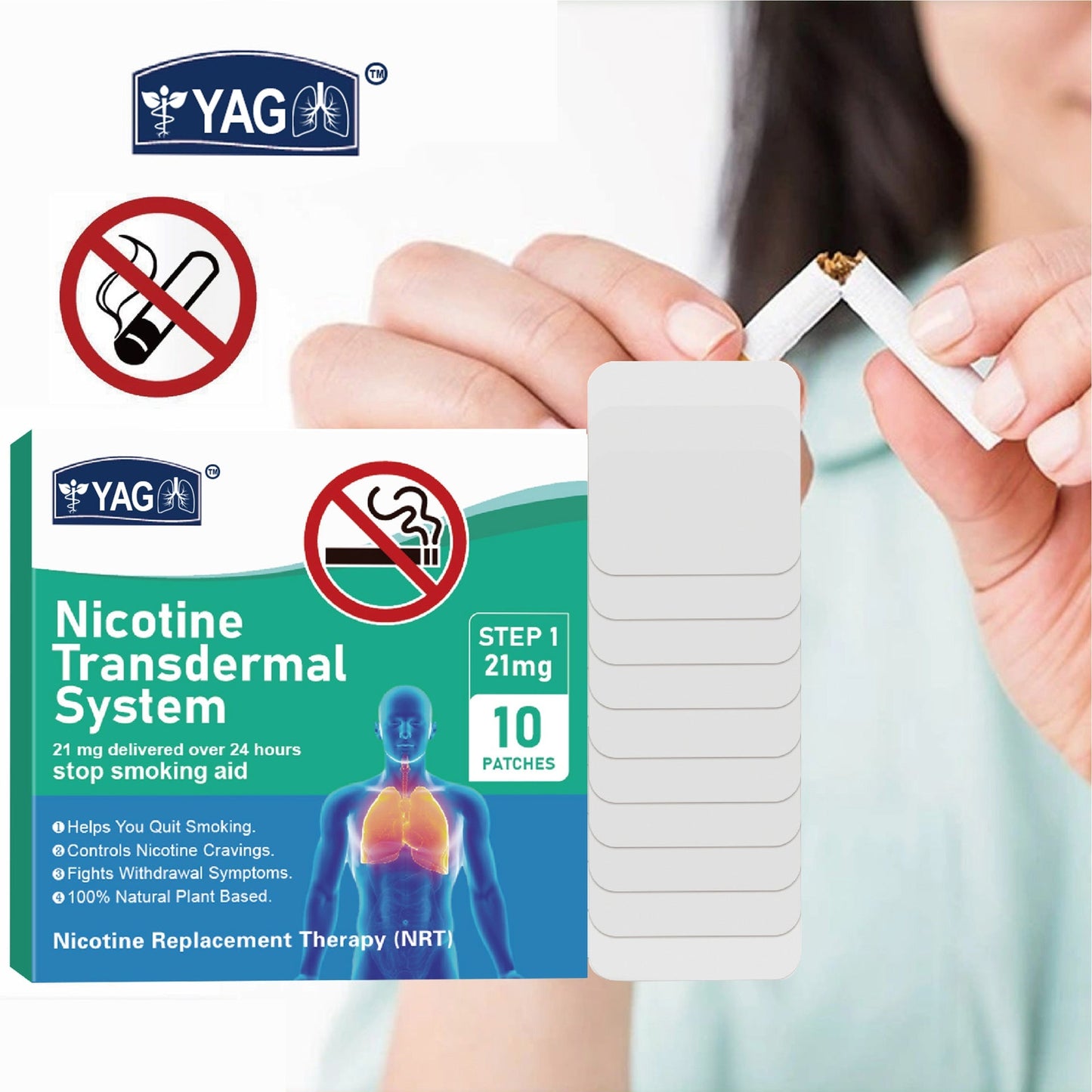 Nicotine Replacement Therapy (NRT) Stop Smoking Patch Lets You Quit Smoking Completely in 2 Months