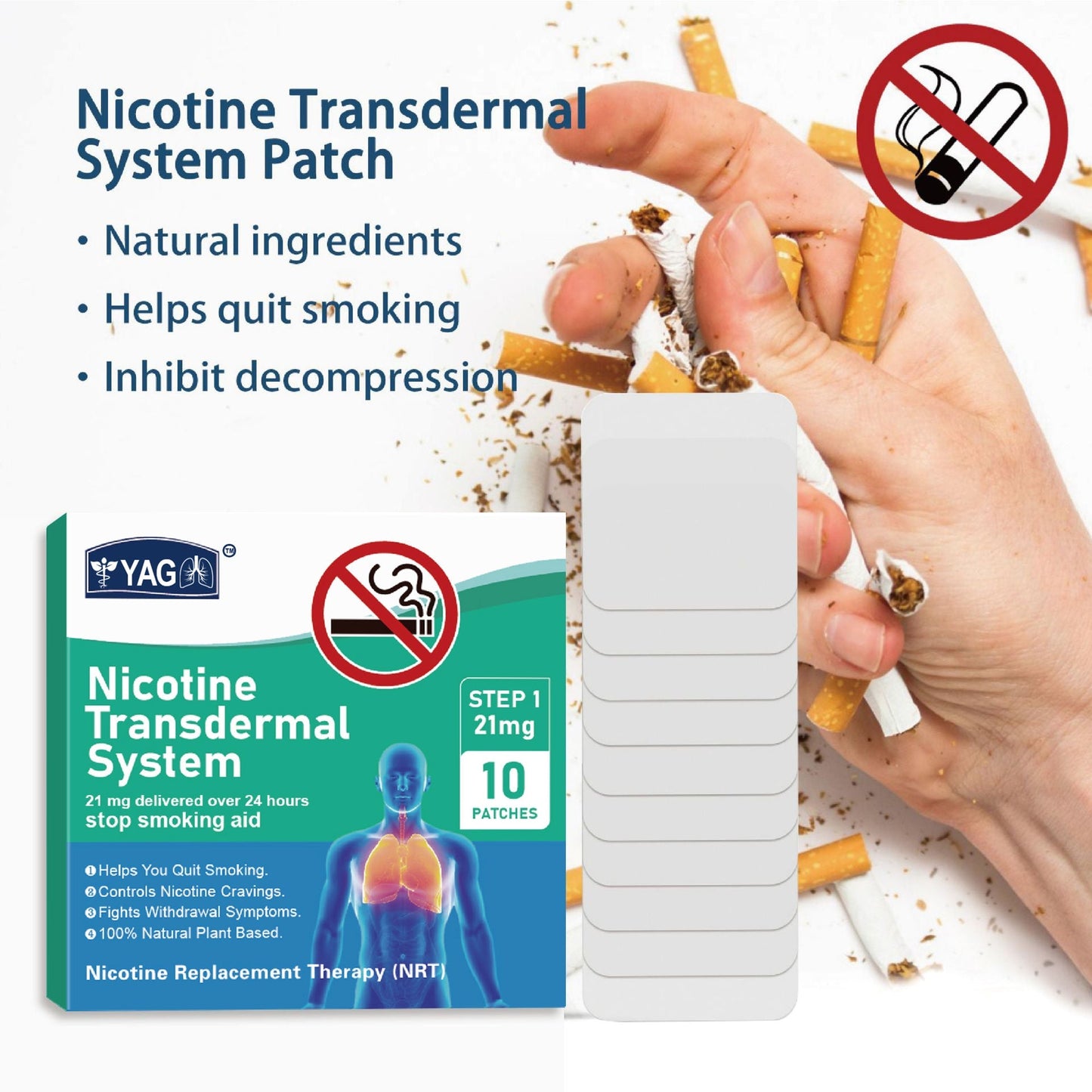 Nicotine Replacement Therapy (NRT) Stop Smoking Patch Lets You Quit Smoking Completely in 2 Months